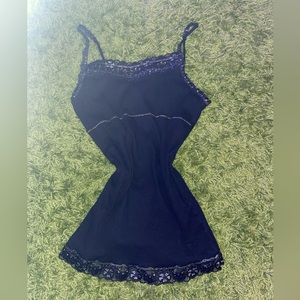 Black Lacey Aesthetic Top